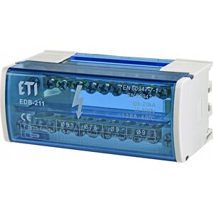 Etipo Blok rozdzielczy 125A 2P 11-zaciskowy EDB-211 Etibox ETI Polam 001102301 13815934 3838895633327
