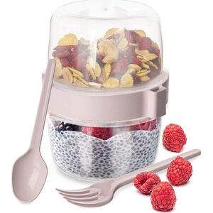 Orion Pojemnik kubek na jogurt z łyżeczką lunchbox 370 ml 13840212 8680398794525