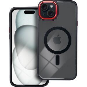 OEM Futerał COLOR EDGE MAG COVER kompatybilny z MagSafe do IPHONE 15 Plus czarno czerwony 13844650 5903396221774