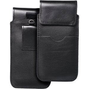 OEM Skórzana uniwersalna wsuwka z klapką - ROYAL / czarny - Rozmiar 2XL - IPHONE 6 PLUS / SAMSUNG A52 / XIAOMI REDMI NOTE 10 13844702 5903396223884