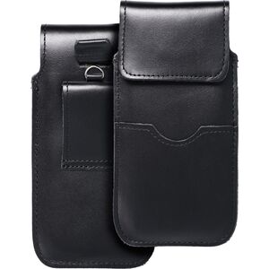 OEM Skórzana uniwersalna wsuwka z klapką - ROYAL / czarny - Rozmiar L - IPHONE 6 / 7 / 8 13844831 5903396226991