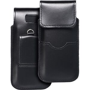 OEM Skórzana uniwersalna wsuwka z klapką - ROYAL / czarny - Rozmiar M - IPHONE 5 / NOKIA S5610 / LUMIA 230 13844832 5903396226984