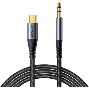 Kabel USB Joyroom Joyroom kabel audio stereo AUX 3,5 mm mini jack - USB-C do telefonu 1,2m czarny (SY-A07) 13858819 6956116773786