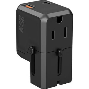 Ładowarka Choetech Ładowarka podróżna Choetech PD6038 USB-C USB-A PD 20W USA EU UK AU - czarna 13858890 6932112106186