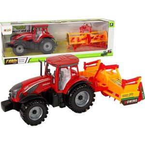 LeanToys Traktor z Kultywatorem Napęd Frykcyjny Czerwony 13875553 5905515353069