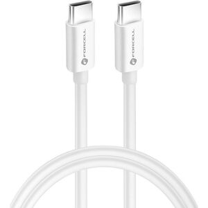 Kabel USB ForCell FORCELL F-ENERGY C338 kabel Typ C do Typ C PD QC4.0 3A 60W 0,25 m biały 13886380 5903396219566
