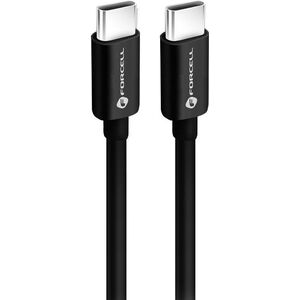 Kabel USB ForCell FORCELL F-ENERGY C338 kabel Typ C do Typ C PD QC4.0 3A 60W 1,5 m czarny 13886384 5903396219658
