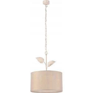 Lampa wisząca Lamkur Lamkur Noemi 45771 lampa wisząca zwis antyczna metalowa materiałowy klosz 1x60W E27 beżowa 13940635 5907687445771