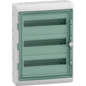 SCHNEIDERE Rozdzielnica hermetyczna Schneider Mureva / d. Kaedra 3x18 IP65 UV MRV-3-18-NT-T 13436 natynkowa drzwi transparentne 13941500 3303430134367