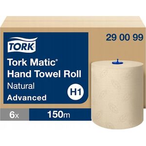 Tork Tork Matic - Papierowy ręcznik w roli, H1, Advanced, odporny na rozdarcia, 2-warstwowy, 6 × 150 m - Naturalny 13958151 7322541848754