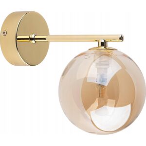 Kinkiet TK Lighting Tk Lighting Estera 4778 kinkiet lampa ścienna modern szklany klosz 1x6W G9 bursztynowy/złoty 13965008 5901780547783