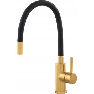 Bateria kuchenna Ferro BZA4BSSG / FERRO / ZUMBA / BAT.ZLEW. INOX-GOLD ELAST. CZARNA WYLEWKA / 13965911 5903738252046