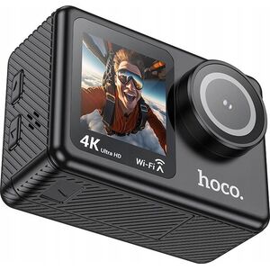 Kamera Hoco HOCO kamera sportowa z dwoma wyświetlaczami 1,3" + 2" 4K/30fps DV101 czarna 13968307 6942007616805