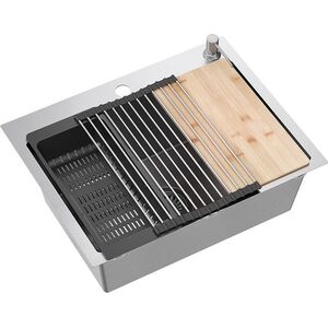 Zlewozmywak Quadron Zlewozmywak stalowy LUKE 110 WORKSTATION Nikiel szczotkowany 13970880 5905505503177