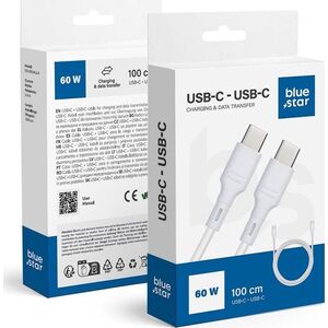 Kabel USB Blue Star BLUE STAR kabel 3A 60W Typ C do Typ C DC-001CC3.0 1 m biały 13975196 5903396281662