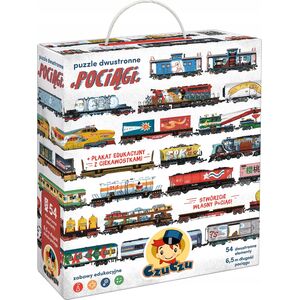 Czuczu CzuCzu Puzzle dwustronne Pociągi 54 elementy 13989695 5902983493259