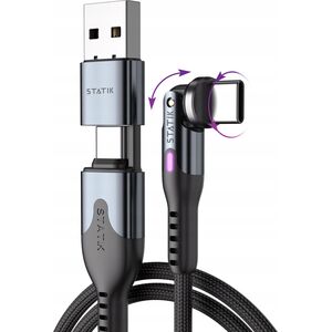Kabel USB STATIK Statik PowerPivot Pro - kabel USB-C - USB-C 1m, w nylonowym oplocie (black) 14008660 810024055548