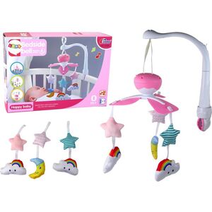 LeanToys Karuzela Łóżeczkowa Dla Dzieci Dźwięk Niebo Różowa 14036158 5905679077702