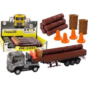 LeanToys Ciężarówka Z Drewnem Tir Przyczepa 1:24 Bale Drewna Dźwięki Światła 14042652 5905991018360
