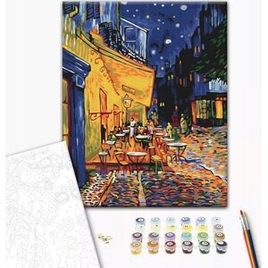 Axendor Malowanie po numerach BRUSHME, 40x50 cm, nocna kawiarnia w Arles, Vincent van Gogh, 1 szt. 14042727 5901498128106