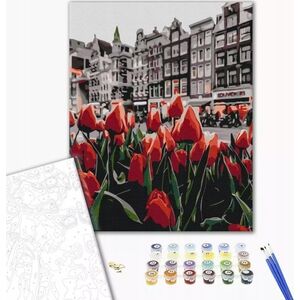 Twoje Hobby Malowanie po numerach BRUSHME, 40x50 cm, tulipany Amsterdamu, 1 szt. 14042730 5901498128199