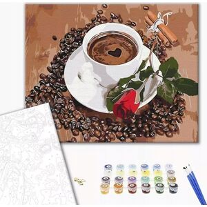 Ideyka Malowanie po numerach BRUSHME, 40x50 cm, kawa z odrobiną romansu, 1 szt. 14042731 5901498128250