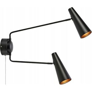Kinkiet Markslojd Markslojd Peak 108690 kinkiet lampa ścienna 2x40W E14 czarny/złoty 14049521 7330024611511
