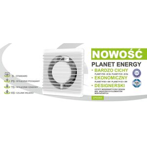airRoxy Wentylator ścienny 100mm 8W Planet Energy