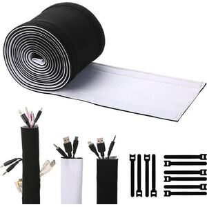 Organizer Aptel Otulina na przewody Czarny 1 sztuka  (AG380F)