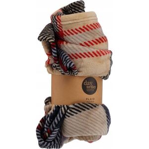 Home Styling Collection Polarowy koc w kratę, 125 x 150 cm