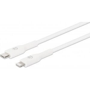 Kabel USB Manhattan MANHATTAN Kabel USB-C auf Lightning 2m weiß 14053425 766623394529