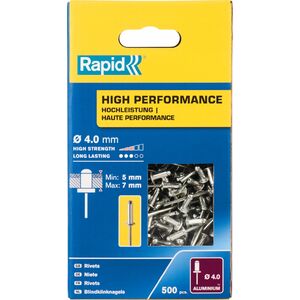 Rapid nity wzmocnione o4 10mm alu 500pcs box 14055956 4051661035173