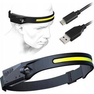 Latarka czołowa OEM Latarka czołowa Led Reflektor na głowę COB czarny 600mah 14059994 5901313106029