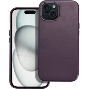 OEM Futerał LEATHER MAG COVER kompatybilny z MagSafe do IPHONE 15 ciemny fioletowy 14064805 5903396222375