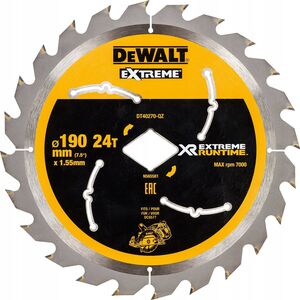 Dewalt DEWALT PIŁA TARCZ.190x24z OTW. ROMB DO DCS577 14082047 5035048504239