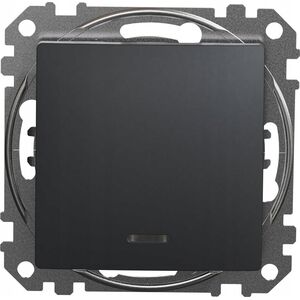 SCHNEIDERE Łącznik schodowy Schneider Sedna Design SDD114106L z podświetleniem czarny antracyt Design & Elements 14082557 3606481479938