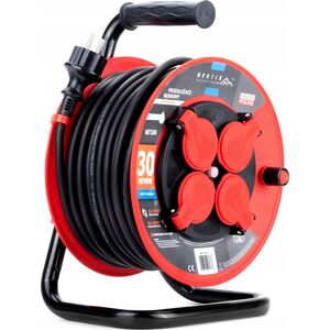 Montis Przedłużacz bębnowy PROFESSIONAL MT105-30 4x2p+Z IP44 16A 3680W 3x1,5 30m Montis czarny 14089743 5901811405747