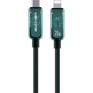 Kabel USB Wekome WEKOME WDC-181 Vanguard Series - Kabel połączeniowy USB-C do Lightning Super Fast Charging PD 20W 1.2 m (Zielony) 14092438 6941027632161