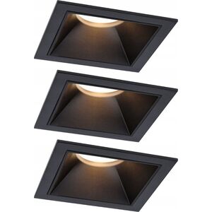 Paulmann Oprawa do wbudowania EBL COLE SET 3-STEP DIM  zestaw 3x6W 3x470lm 2700K IP44 230V czarny / aluminium 14104931 4000870931257
