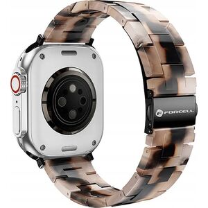 ForCell FORCELL F-DESIGN FA04 pasek żywiczny marmurkowy do APPLE Watch 42 / 44 / 45 / 49 mm brązowy 14116721 5903396291463