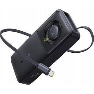 Powerbank Baseus Powerbank Baseus Free2Pull 10000mAh 30W z portem USB-C i rozwijanym kablem USB-C - czarny 14127416 6932172659653