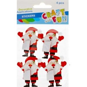 Craft with Fun OZDOBA BN NAKLEJKI MIKOLAJ HARM 4SZT CF 12/144 14128008 5908275175711