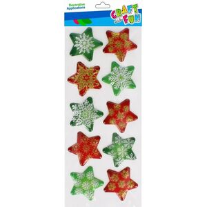 Craft with Fun OZDOBA BN NAKLEJKI PUFFY GWIAZDKI 10SZT CF12/288 14128036 5904335883688