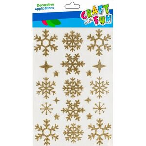 Craft with Fun OZDOBA BN NAKLEJKI SNIEZKI ZL 21SZT CF 12/288 14128056 5904335883954