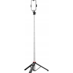 Selfie stick Hurtel Selfie stick WC13YDS teleskopowy tripod 1.3m z podwójną lampą i uchwytem na telefon - czarny 14146936 5907769360619