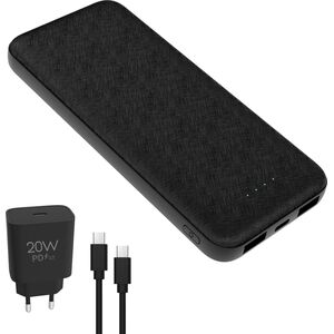 Powerbank Platinet Powerbank 10000mAh + ładowarka sieciowa 230V USB-C 20W + kabel USB-C -> USB-C 1m PLATINET czarny (45993) 14189889 5907595459938