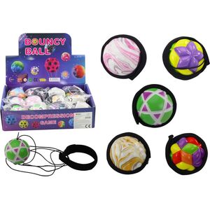 LeanToys Piłka Do Obijania Na Gumce Opaska Struktury Kolorowa 6cm 14190970 5905991030904