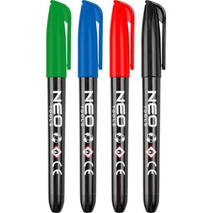 Neo Marker budowlany, 4 kolory, permanentny, wodoodporny, olejowy, 4 szt 14196216 5907558476019