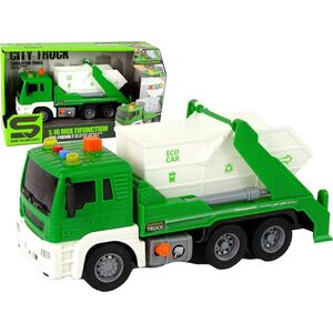 LeanToys Ciężarówka Śmieciarka Segregowanie Zielona Napęd Frykcyjny 1:16 LEAN Toys 14202252 5905515354004