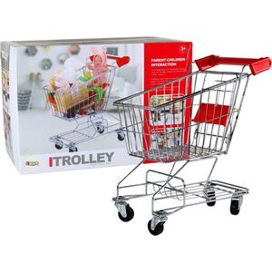 LeanToys Wózek Sklepowy Metalowy Koszyk Dla Dzieci Srebrny Duży LEAN Toys 14204716 5905991005735